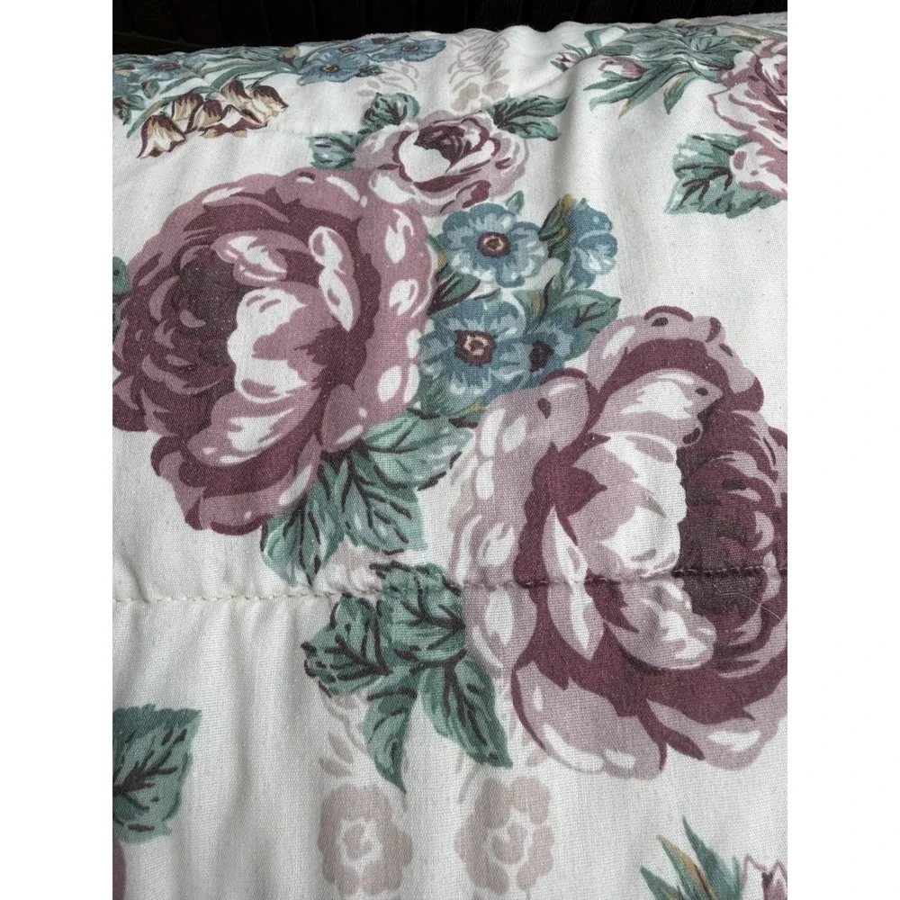 Vintage Full Size Reversible Floral Comforter Cottage Core Granny Core